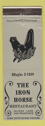 Matchbook Cover - Iron Horse Restaurant San Francisco CA WEAR