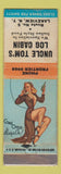Matchbook Cover - Uncle Tom's Log Cabin Lakeview NY pinup WEAR