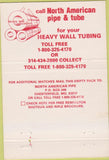 Matchbook Cover - North American Pipe Tube Chesterfield MO 40 Strike