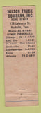 Matchbook Cover - Wilson Trucking Nashville TN WEAR