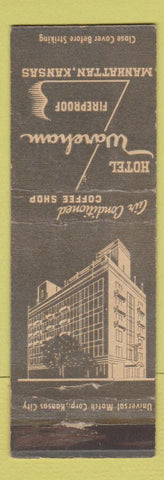 Matchbook Cover - Hotel Wareham Manhattan KS WEAR