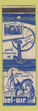 Matchbook Cover - Bel Air Restaurant Danforth ON WORN