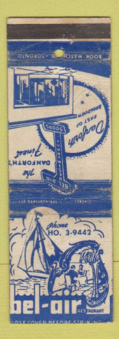 Matchbook Cover - Bel Air Restaurant Danforth ON WORN