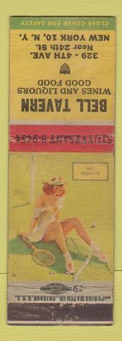 Matchbook Cover - Bell Tavern New York City pinup WEAR