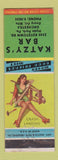 Matchbook Cover - Katzy's Bar Hyde Park PA pinup