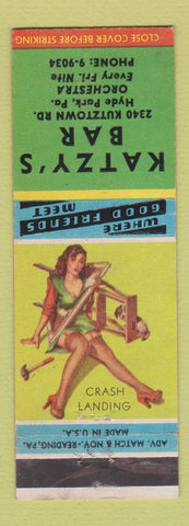 Matchbook Cover - Katzy's Bar Hyde Park PA pinup