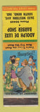 Matchbook Cover - Adolph De Luxe Barber Shop South Bend IN hillbilly