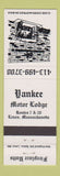 Matchbook Cover - Yankee Motor Lodge Lenox MA