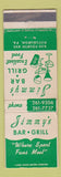 Matchbook Cover - Jimmy's Bar Grill Pittsburgh PA WEAR