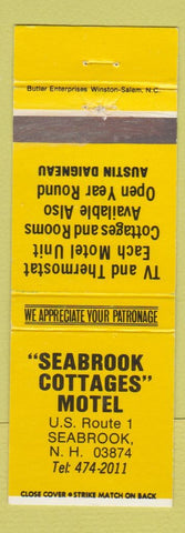 Matchbook Cover - Seabrook Cottages Motel Seabrook NH