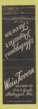 Matchbook Cover - Weiss Tavern Sheboygan WI WEAR