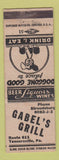 Matchbook Cover - Gabel's Grill Tannersville PA