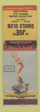 Matchbook Cover - Joe Circle Club Peoria IL pinup WORN