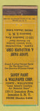 Matchbook Cover - Savoy Paint Wallpaper Jamaica NY New York City