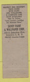 Matchbook Cover - Savoy Paint Wallpaper Jamaica NY New York City