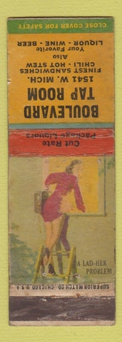 Matchbook Cover - Boulevard Tap Room pinup WORN