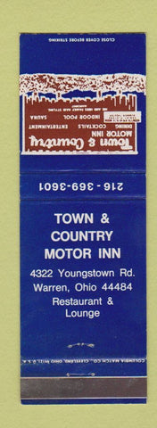 Matchbook Cover - Town and Country Motor Inn Warren OH