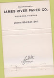 Matchbook Cover - King James Cast Coat paper Philadelphia PA 40 Strike