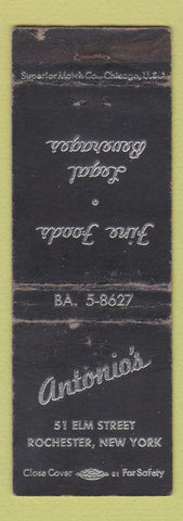 Matchbook Cover - Antonio's Restaurant Rochester NY WORN