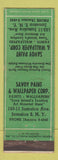 Matchbook Cover - Savoy Paint Wallpaper Jamaica NY New York City GREEN