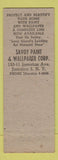 Matchbook Cover - Savoy Paint Wallpaper Jamaica NY New York City GREEN