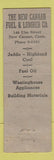 Matchbook Cover - New Canaan Fuel Lumber CT Sherman Williams WEAR