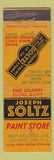 Matchbook Cover - Joseph Soltz Paint Store Atlantic City NJ WEAR