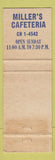 Matchbook Cover - Miller's Cafeteria Toledo OH WEAR