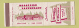 Matchbook Cover - Brookside Restaurant Ellsworth ME