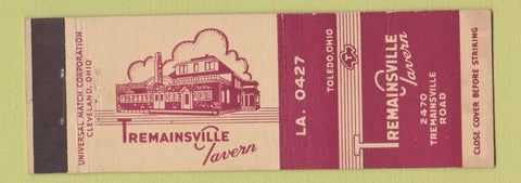 Matchbook Cover - Tremainsville Tavern Toledo OH