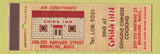 Matchbook Cover - China Inn Chinese Restaurant Brookline MA SAMPLE