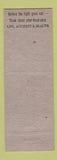 Matchbook Cover - Schlax Insurance Agency Kenosha WI