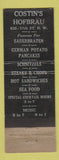 Matchbook Cover - Costin's Hof Brau Washington DC Full Length