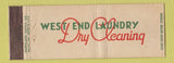 Matchbook Cover - West End Laundry Dry Cleaning Washington DC WEAR