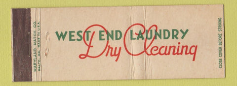 Matchbook Cover - West End Laundry Dry Cleaning Washington DC WEAR