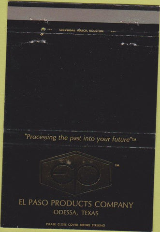 Matchbook Cover - El Paso Products Co Odessa TX 40 Strike