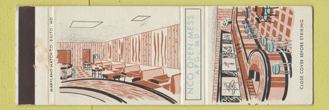 Matchbook Cover - NCO Open Mess Aberdeen Proving Ground MD