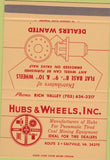 Matchbook Cover - Hubs and Wheels Inc Saltville VA  40 Strike