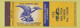 Matchbook Cover - Eagles Club Milton PA Federal