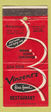 Matchbook Cover - Vincent's Restaurant Colorado Springs 30 Strike