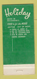 Matchbook Cover - Holiday Drive In Restaurants Denver Colorado Colfax 30 Strike