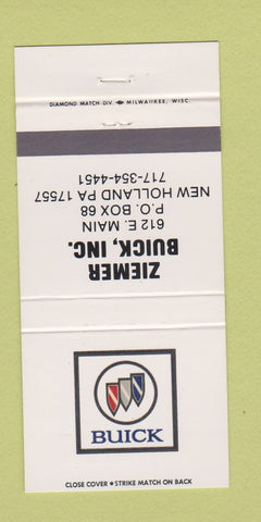 Matchbook Cover - Ziemer Buick New Holland PA 30 Strike