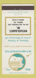 Matchbook Cover - 1955 Oldsmobile Whitaker Barrett Media PA 30 Strike