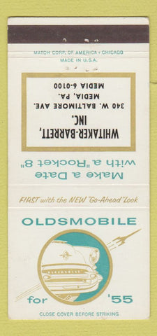 Matchbook Cover - 1955 Oldsmobile Whitaker Barrett Media PA 30 Strike