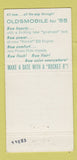 Matchbook Cover - 1955 Oldsmobile Whitaker Barrett Media PA 30 Strike