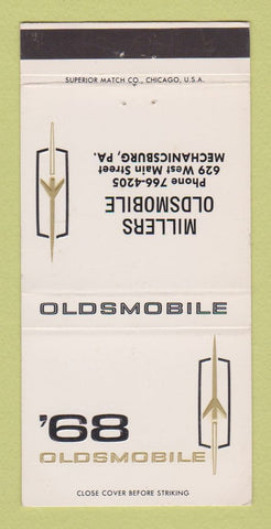 Matchbook Cover - 1968 Oldsmobile Millers Mechanicsburg PA  30 Strike
