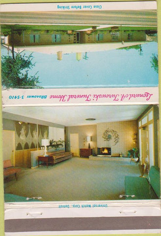 Matchbook Cover - Leonard Turowski Funeral Home Detroit MI 40 Strike