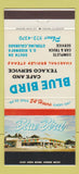 Matchbook Cover - Bluebird Texaco oil gas cafe Sterling Colorado 30 Strike