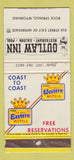 Matchbook Cover - Outlaw Inn Rock Springs WY WORN 30 Strike