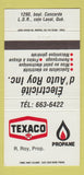 Matchbook Cover - Texaco oil gas Propane Laval QC 30 Strike